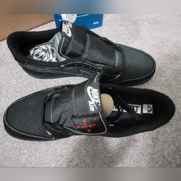 Travis Scott Air Jordan 1 Low Black Phantom Sz 12 New - Picture 5 of 9